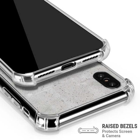 Light Grey Concrete iPhone XS Max Clear Case